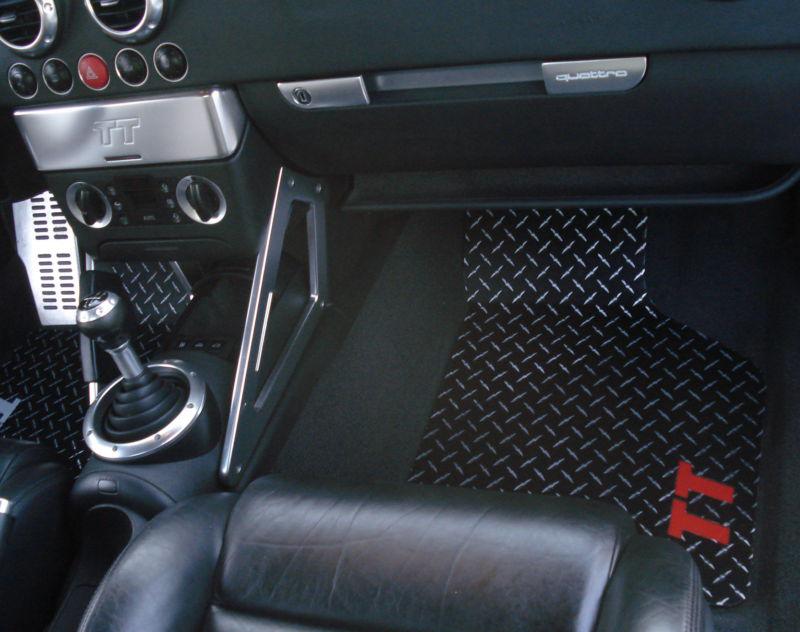 Sell AUDI TT BLACK aluminum floor mats with exposed METAL diamonds