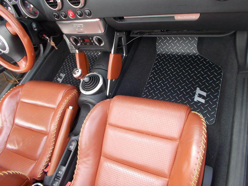 Sell AUDI TT BLACK aluminum floor mats with exposed METAL diamonds