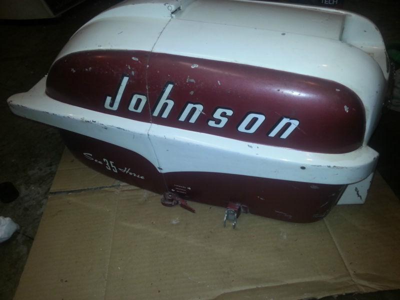Vintage Antique Johnson Sea Horse 35 HP Rd 19 Engine Cowling Cover *NO RESERVE*, US $39.99, image 2