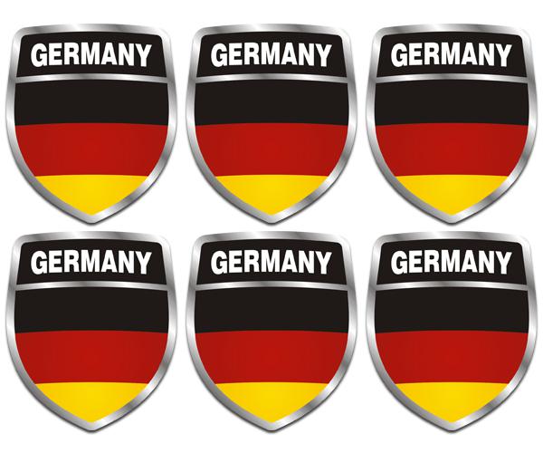 Germany flag shield decal 6 2"x1.7" german vinyl hard hat helmet sticker zu1