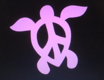 Turtle peace decal sticker hawaii   -  auto laptop wall