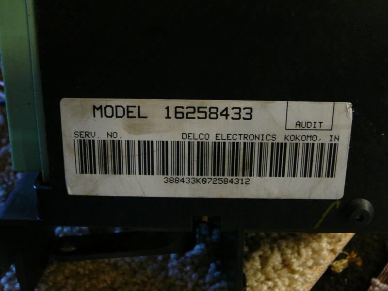 95-99 OLDS Regency 88 CLIMATE CONTROL PROGRAMMER MODULE 16258433, US $119.99, image 2