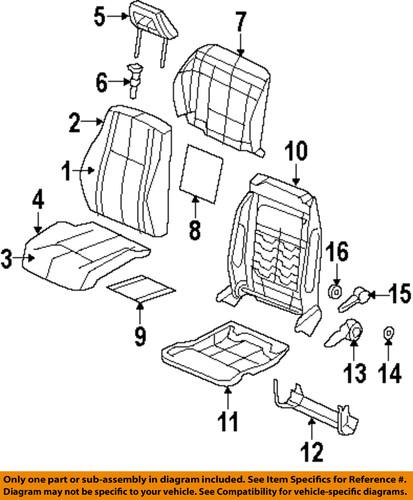 Mopar oem 4610145ab front seat-seat back frame