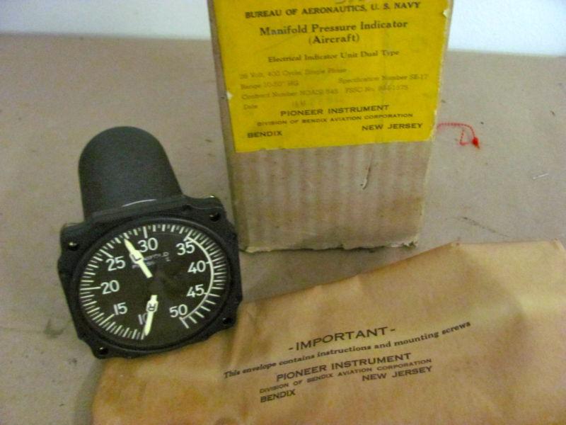 Wwii us navy aircraft manifold pressure indicator - nos 1944!