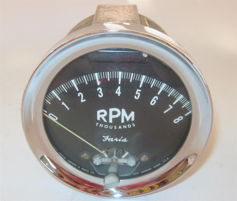 Original faria 8,000 rpm tachometer just like thunderbolt tach working amazing