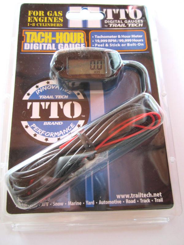 Sell Trail Tech TTO TachHour Meter Black Computer Digital Gauge Fits