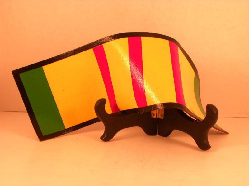 VIETNAM SERVICE RIBBON- Hand Painted Leather Jacket Patch, US $60.00, image 2