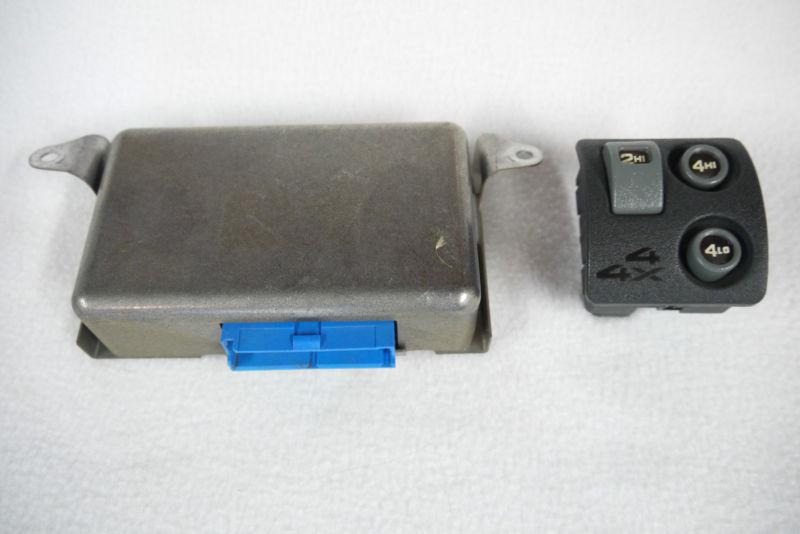 1994-1997 s10 blazer jimmy oem tccm transfer case control module & 4x4 switch