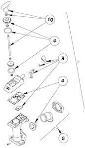 Johnson pump 814723901 manual toilet pump assy only