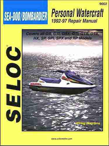 Sea-doo bombardier jet ski  repair shop manual 1992 1993 1994 1995 1996 1997