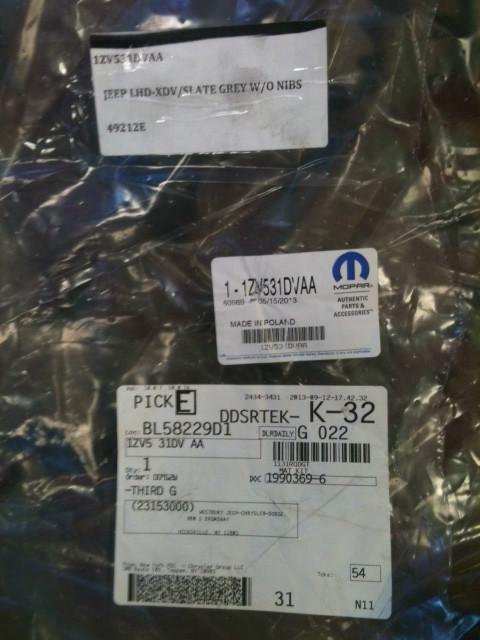 BRAND NEW GENUINE OEM MOPAR 2010 JEEP LIBERTY FRONT FLOOR MATS SLATE GRAY GREY , US $40.00, image 2