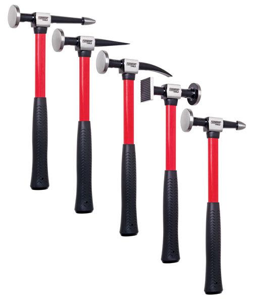 Fairmount tools 5 piece auto body hammer tool set fiberglass handles