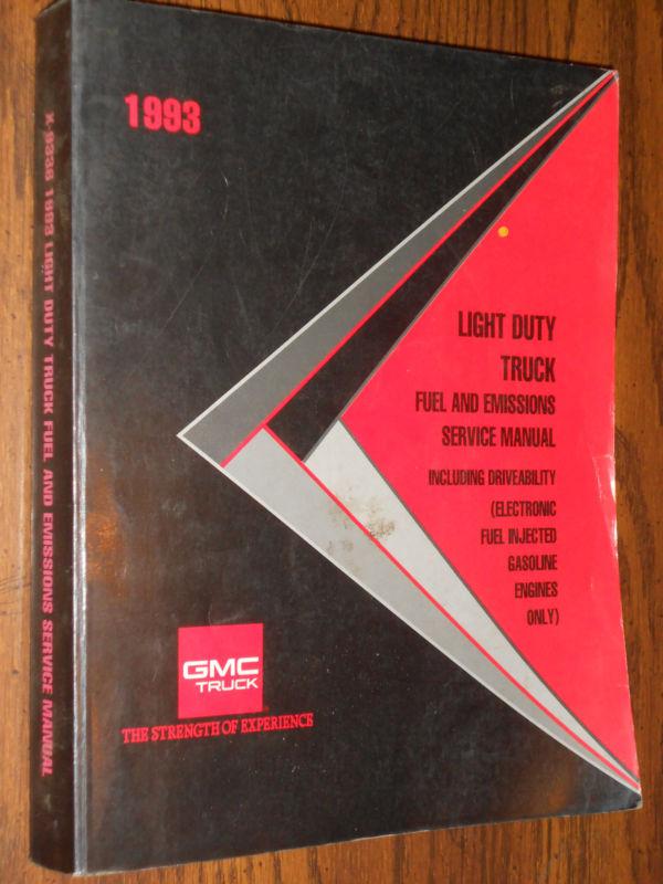 1993 gmc truck driveability / fuel / emissions shop manual original service book