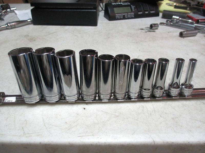 Sell SNAP ON 3/8" DRIVE 11 PC DEEP 6 POINT SAE SOCKET SET 211SFSY in
