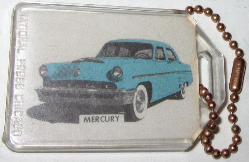 Vintage dealer sample 1953 mercury key chain national press chicago keychain old