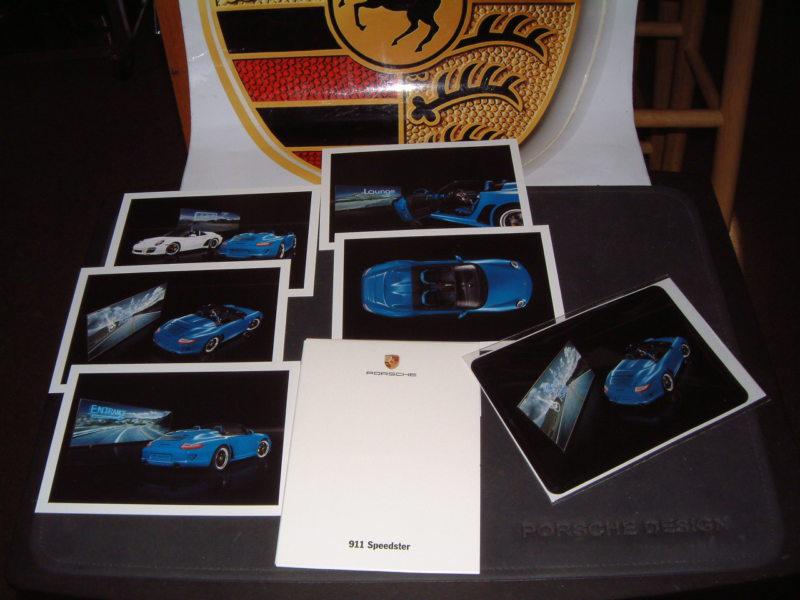 Porsche 911 speedster official/authorized tin & paper postcards both are new!