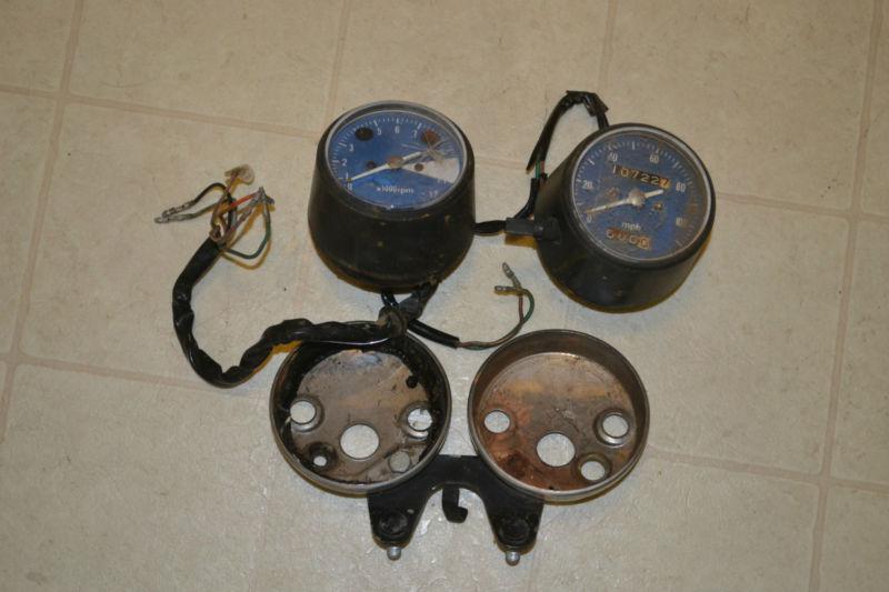 Honda cb200 cb 200 gauges speedometer and tachometer with bracket nippon seiki