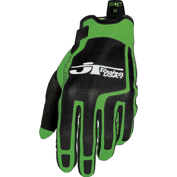 Black/green xl jt racing flex-feel glove