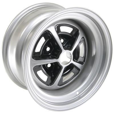 Wheel vintiques 50 ss396 silver w/ black painted slot wheel 15"x8" 5x4.75" qty 4