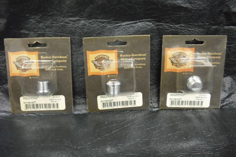 Sell HarleyDavidson EVO Chrome Timing Plugs (3), 9413893T, 92113 in