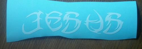 Jesus vinyl decal sticker chevy ford dodge