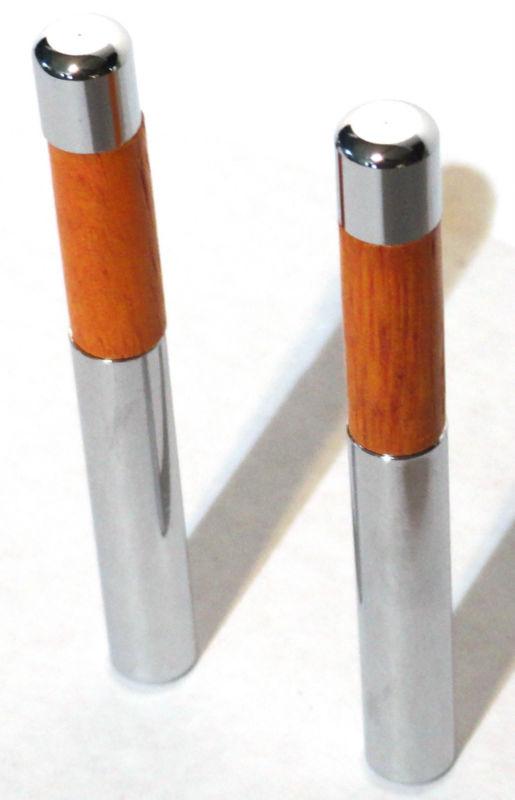 Door lock knobs walnut chrome screw on for peterbilt kenworth freightliner