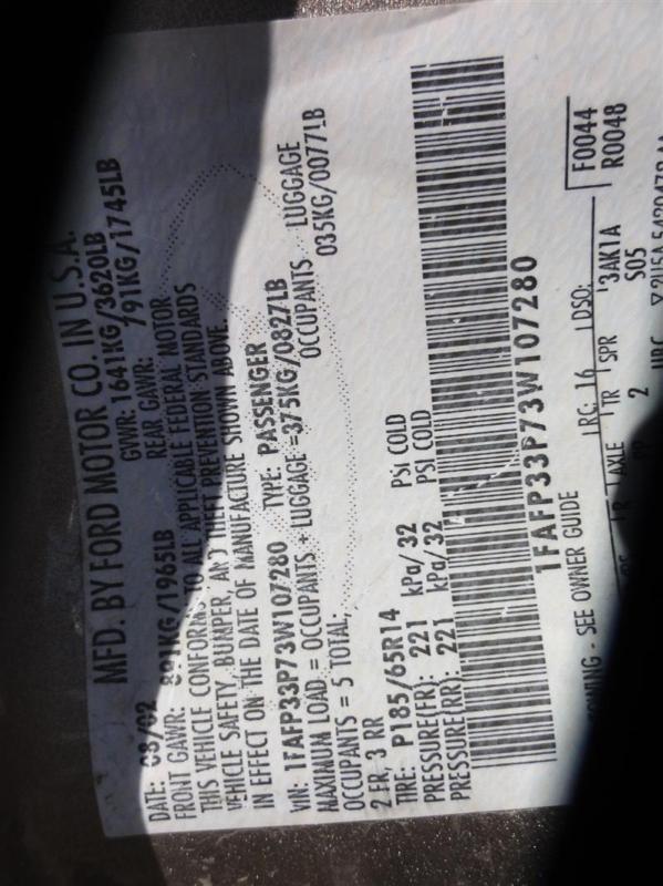 00 01 02 03 04 focus starter motor 2.0l at