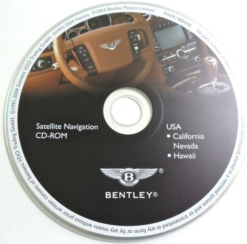 2004 2005 2006 bentley continental gt navigation cd-rom map california nv hi