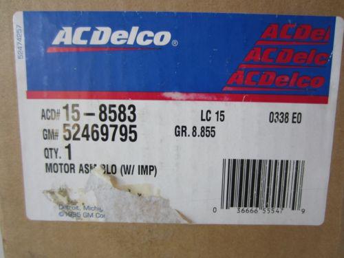 GM 52469795 ACDelco 15-8583 Blower Motor w/ Impeller Geniune OEM NEW, US $57.76, image 2