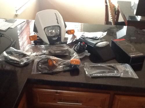 Dual sport kit - ez mount  wt - baja designs with mirror & lic.plate