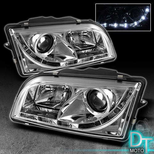 Purchase 0003 VOLVO S40 V40 CLEAR PROJECTOR HEADLIGHTS +DAYTIME LED RUNNING LIGHTS LAMPS in