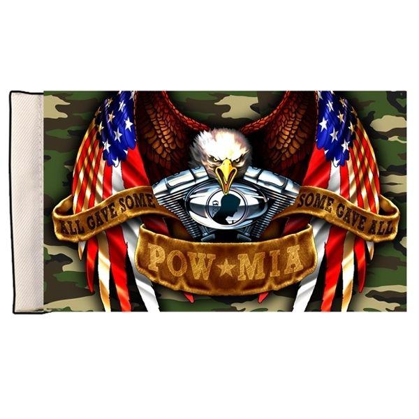 Pow mia all gave some some gave all flag 3x5' bikers banner bx