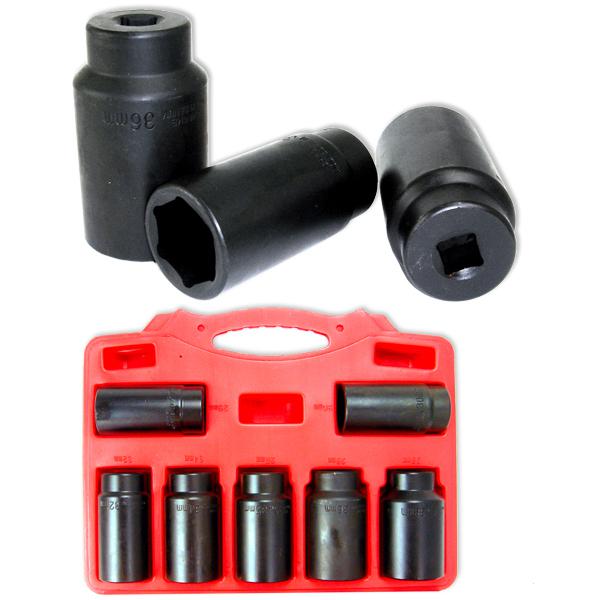 Neiko axle nut socket set 1/2-inch drive fwd - 7 piece with carrying case