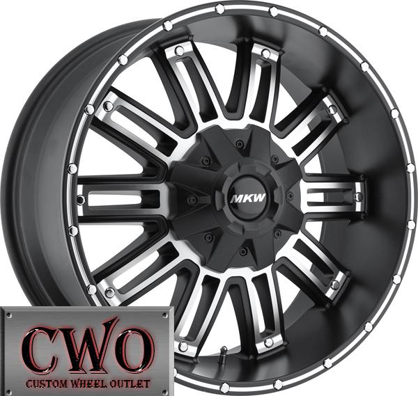20 black mkw m80 wheels rims 5x150 5 lug toyota tundra lexus suv