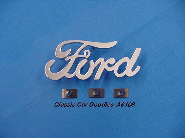 1940 "ford" chrome die cast metal script