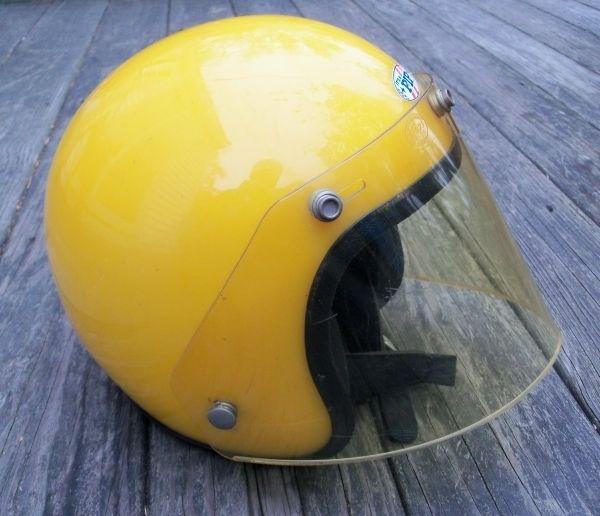 Purchase Vintage Motorcycle Helmet PIP Sunburst Orange Open Face with