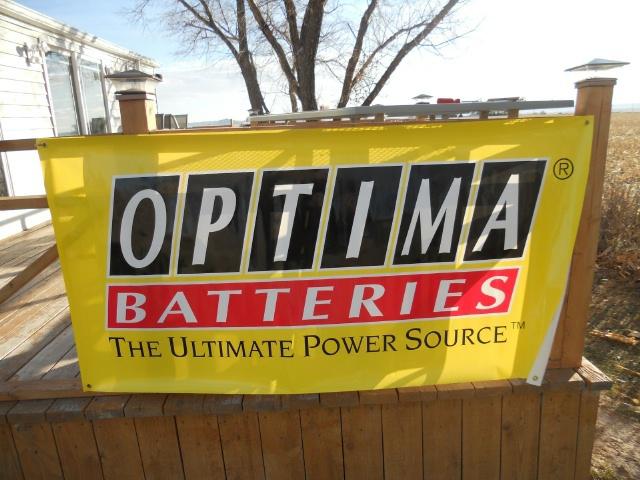 Optima batterys race banner  used at goodguys,nsra, nhra,nascar