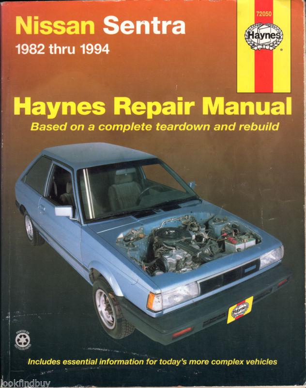 Haynes repair manual 72050 nissan sentra 1982-1994 automobile mechanical diy