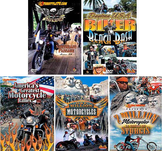 Harley davidson / indian motorcycle rally dvd lot sturgis laconia daytona beach 