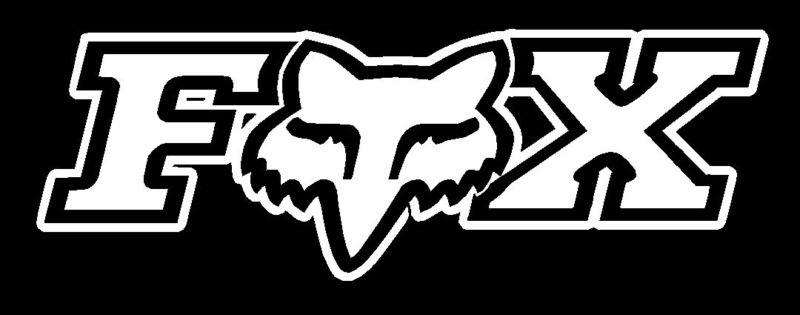 8" fox racing decal - white
