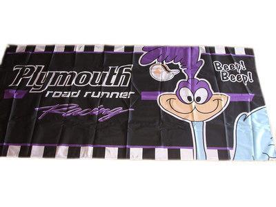 Plymouth banner road runner roadrunner deluxe 4x2f flag