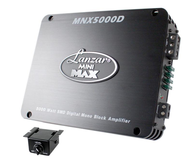 Lanzar mnx5000d 5000w max monoblock class d mini max series mosfet amplifier