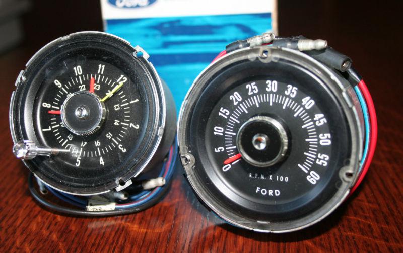 Purchase 1966 MUSTANG NOS RALLY PAC TACH & CLOCK in Brea, California