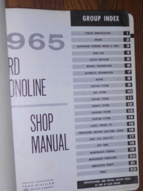 1965 FORD ECONOLINE VAN SHOP MANUAL / SHOP BOOK / SERVICE BOOK NICE ORIGINAL!, US $39.50, image 4