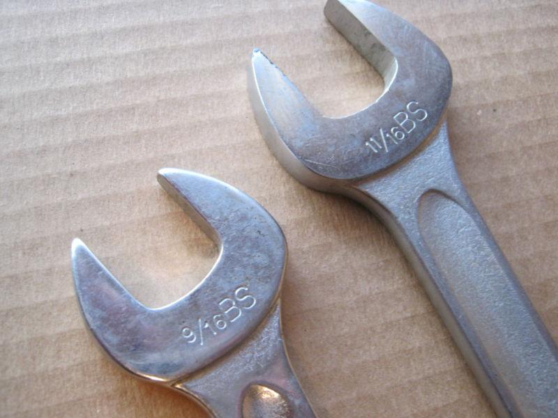 SNAP ON VINTAGE WHITWORTH / BRITISH STANDARD 2 PIECE WRENCH LOT  as used on BSA,, US $85.00, image 3