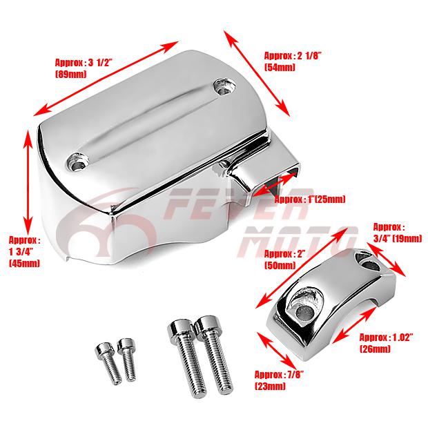 FM Chrome Brake Master Cylinder Cover Fit For 99-13 Yamaha V-Star 650 1100 Cool, US $14.99, image 3