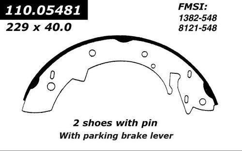 Centric 111.05481 brake pad or shoe, rear-new brake shoe-preferred