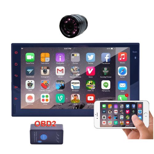 Quad-core 7" double 2din in-dash gps car stereo radio 16gb wifi bt mirror link