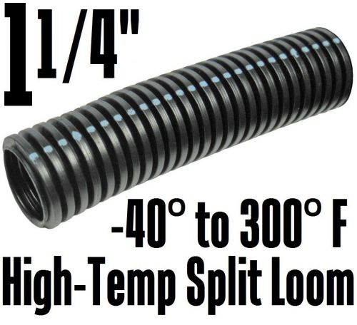 Automotive wiring insulation high-temp split loom -40° to 300f 1 1/4&#034; inch 32mm