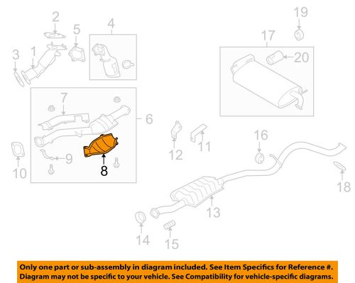 Subaru oem 09-10 forester 2.5l exhaust-converter &amp; pipe lower cover 44131fe100